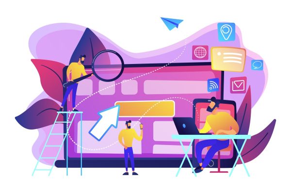 it-specialist-identify-user-across-mobile-laptop-tablet-cross-device-tracking-capability-cross-device-using-concept-white-background-bright-vibrant-violet-isolated-illustration_335657-306